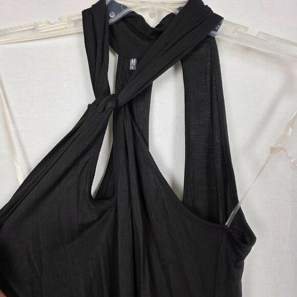 Maurices L Black Halter Twist Back Tank Top Dressy - Picture 3 of 9